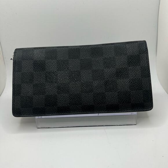 GUC Louis Vuitton Damier Graphite Brazza Wallet - Picture 1 of 7